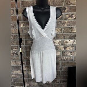 Vintage 1960s Ragno knit dress. White vintage wool knit underwear. Size XL